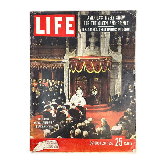 Vintage LIFE Magazine “The Queen Opens Canada’s Parliament” - Oct 28, 1957