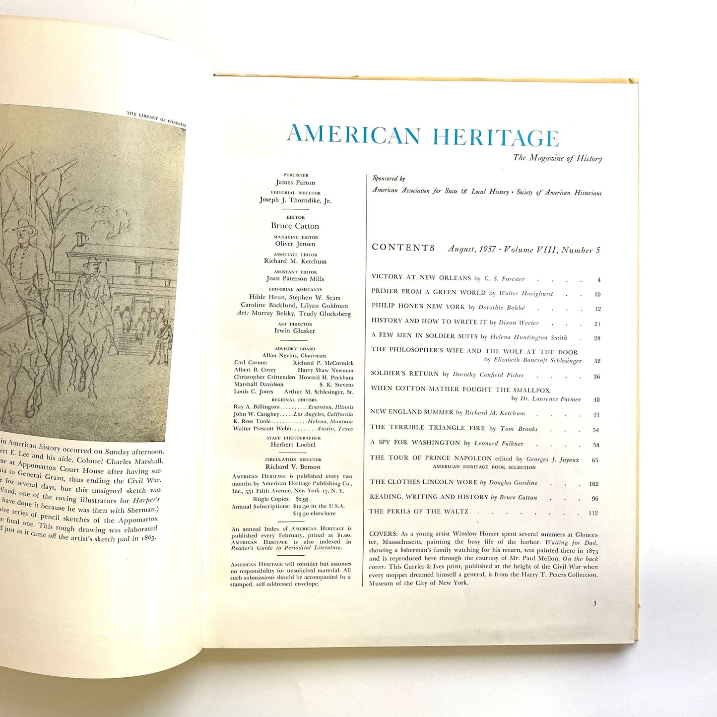 Vintage American Heritage Volume VIII No 5 August 1957 Hardcover History Book