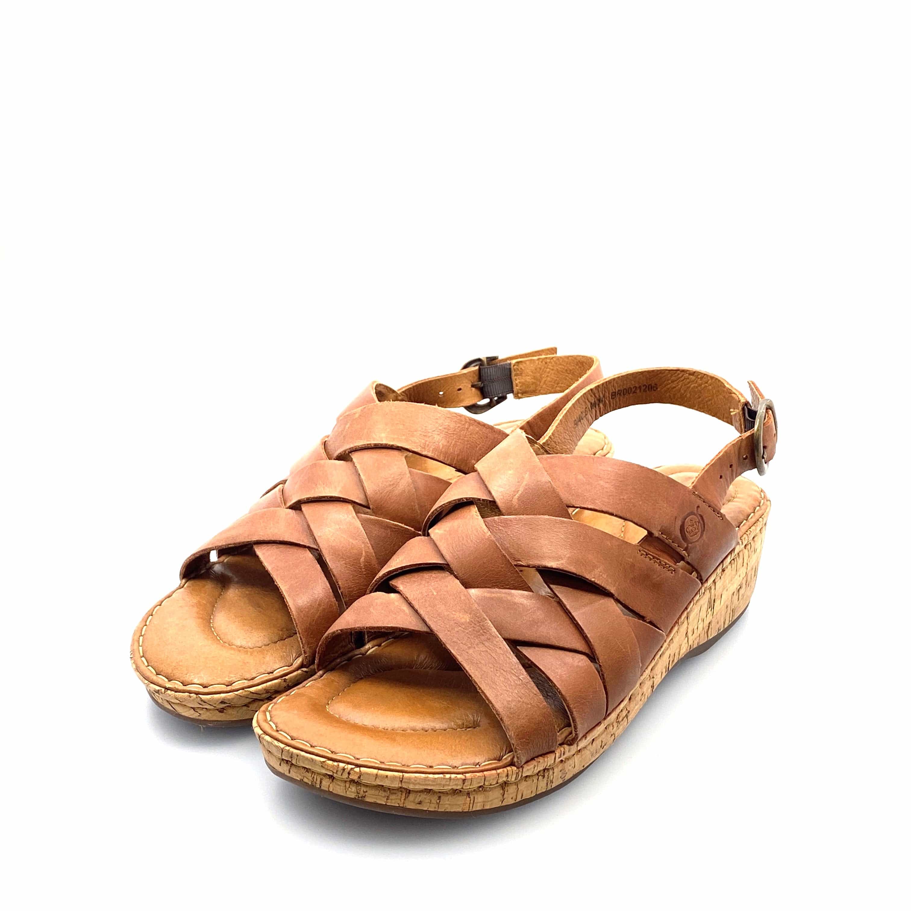 Leather sandal BORN Brown size 9 US in Leather - 32055881