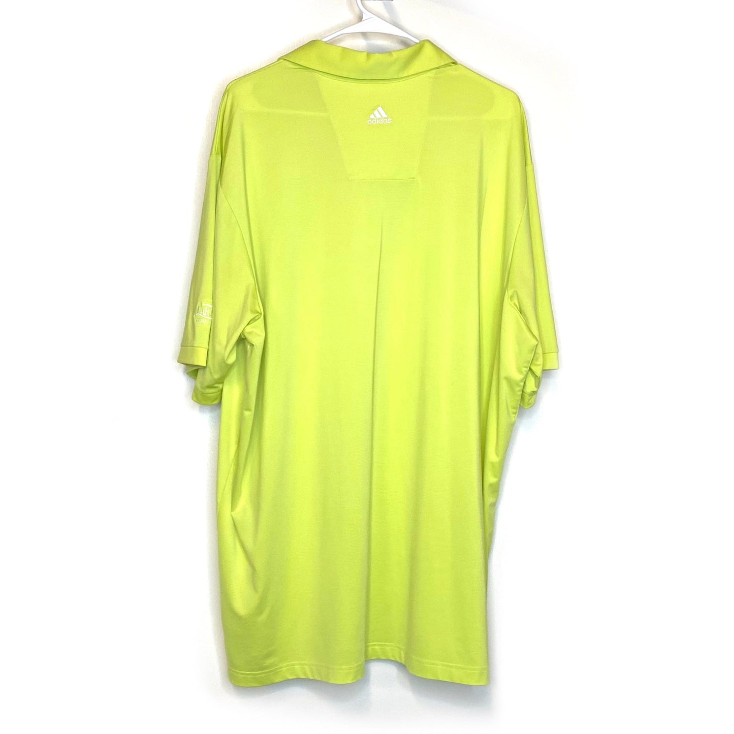 Adidas Climalite Mens Size 2XL Bright Yellow Polo Golf Shirt S/s “Lakeridge Country Club”