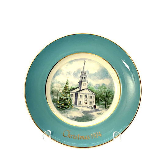 Vintage Avon Christmas Plate Series Second Edition “Country Church” 1974