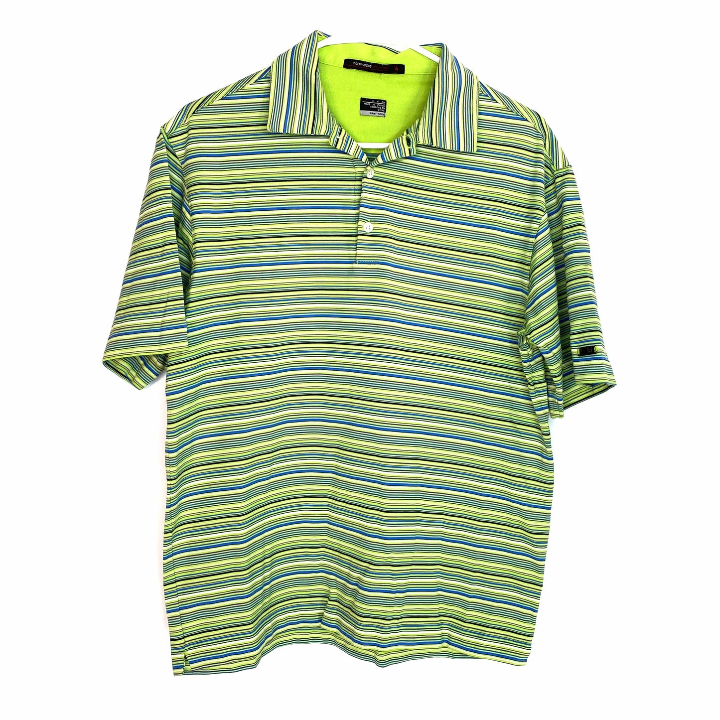 Tiger Woods Collection Mens Size S Green Polo Golf Shirt Fit Dry