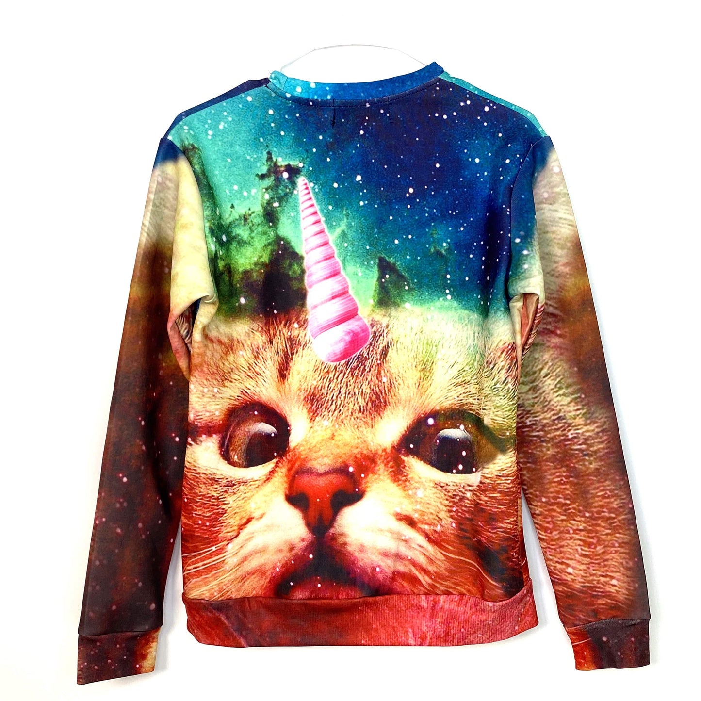 1986YS Unikitty Unisex Size M Kitten Cat Unicorn Graphic Sweatshirt L/s Novelty