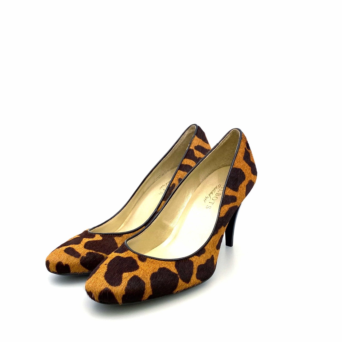 Talbots Womens Size 7AA Brown Animal Print Stiletto Heels Pumps