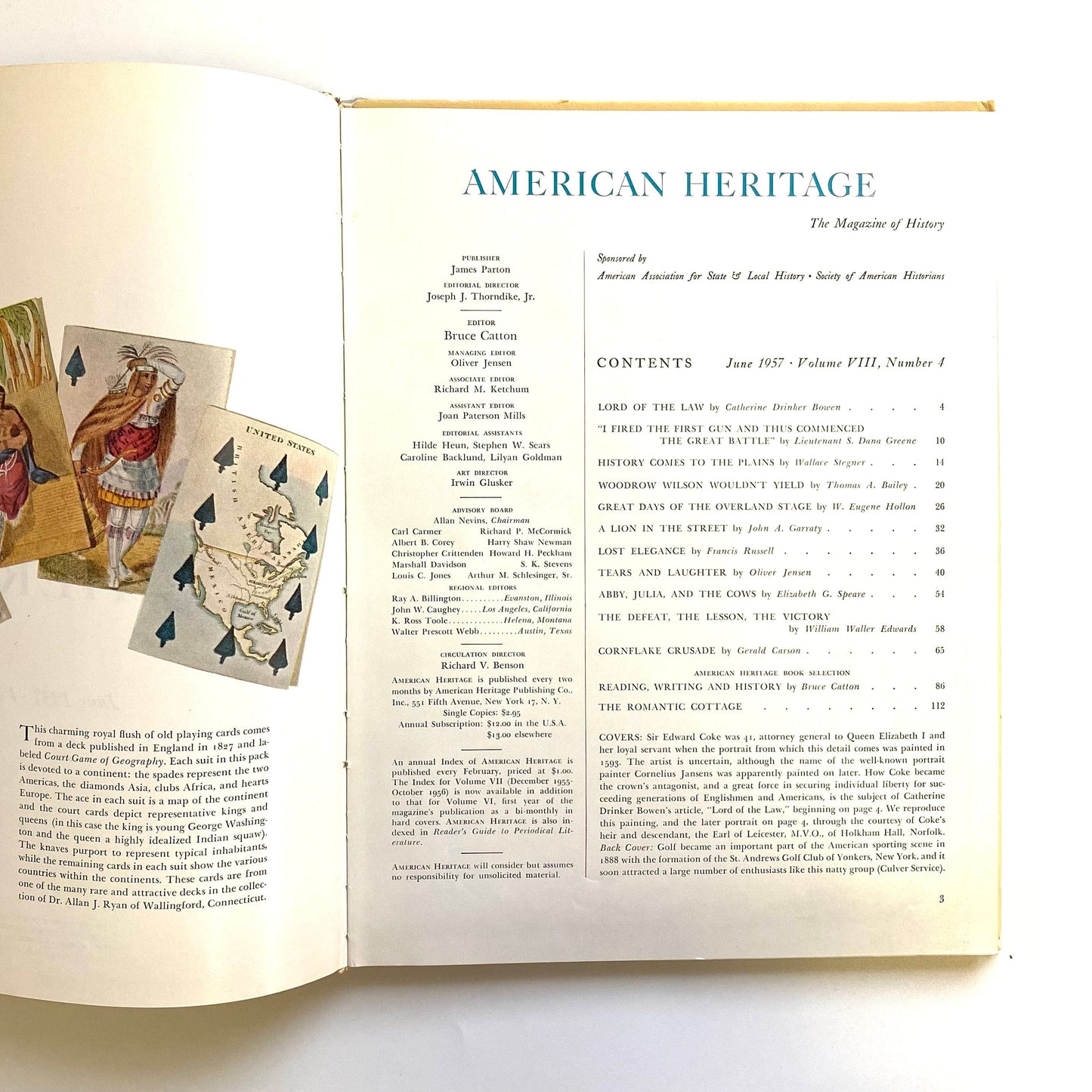 Vintage American Heritage Volume VIII No 4 June 1957 Hardcover History Book