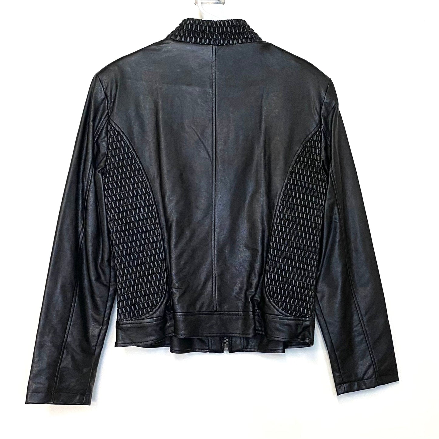 Clothes by Revue Womens Size XL Black Biker Jacket Zipper L/s