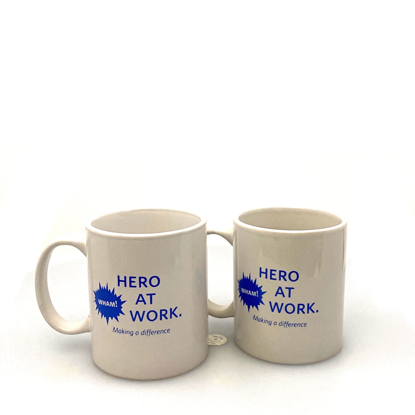 “Hero At Work Making A Difference” Employee Appreciation Coffee Cup, White 10oz (2)