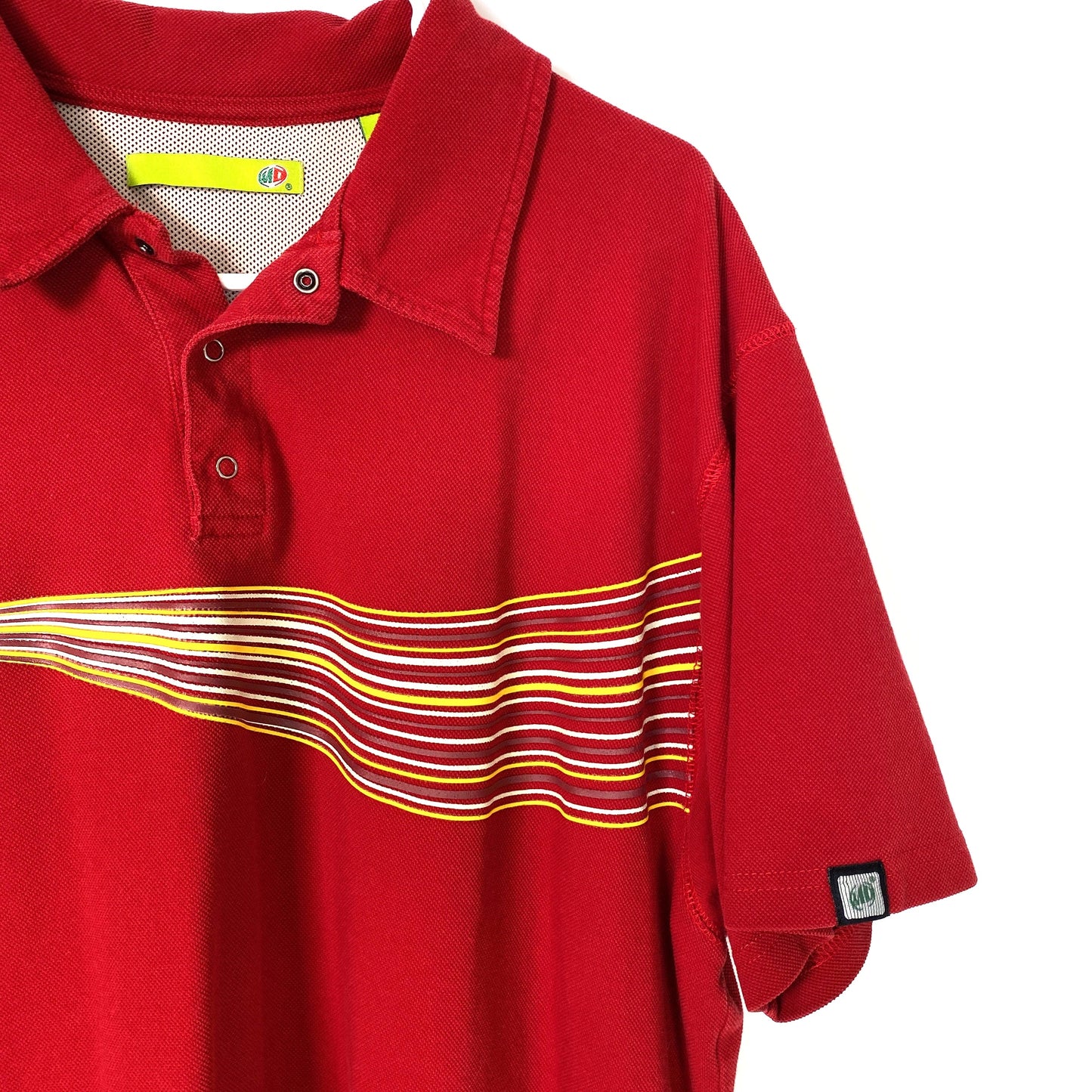 Mountain Dew Mens Polo Golf Shirt XL Red Short Sleeve
