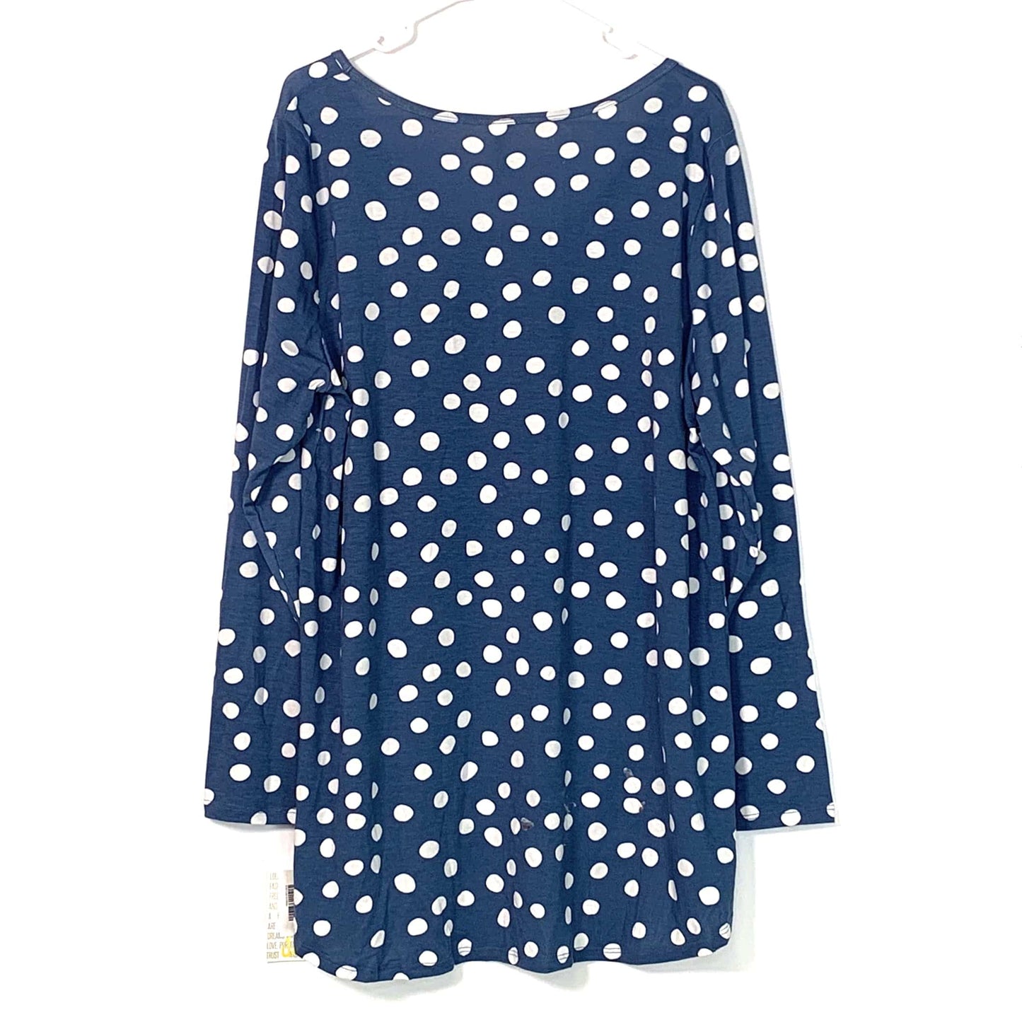 LuLaRoe | Polka Dot Lynnae L/s Top | Color: Blue/White | Size: 3XL | NWT