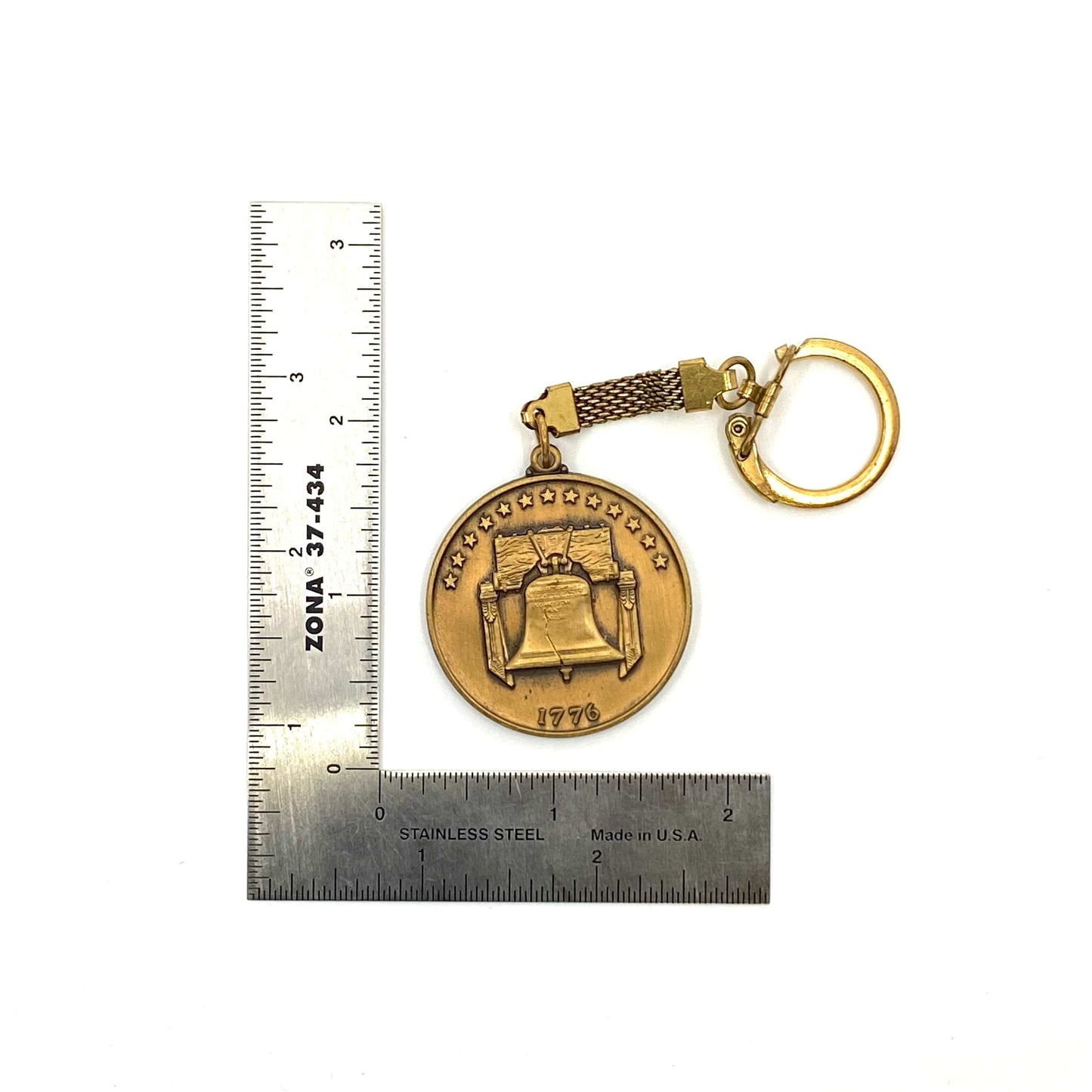 Vintage Liberty Bell Philadelphia, PA Pendant Charm Keychain Key Ring