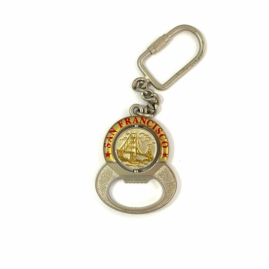San Francisco Bottle Opener Travel Souvenir Spinner Keychain Key Ring Golden Gate Bridge