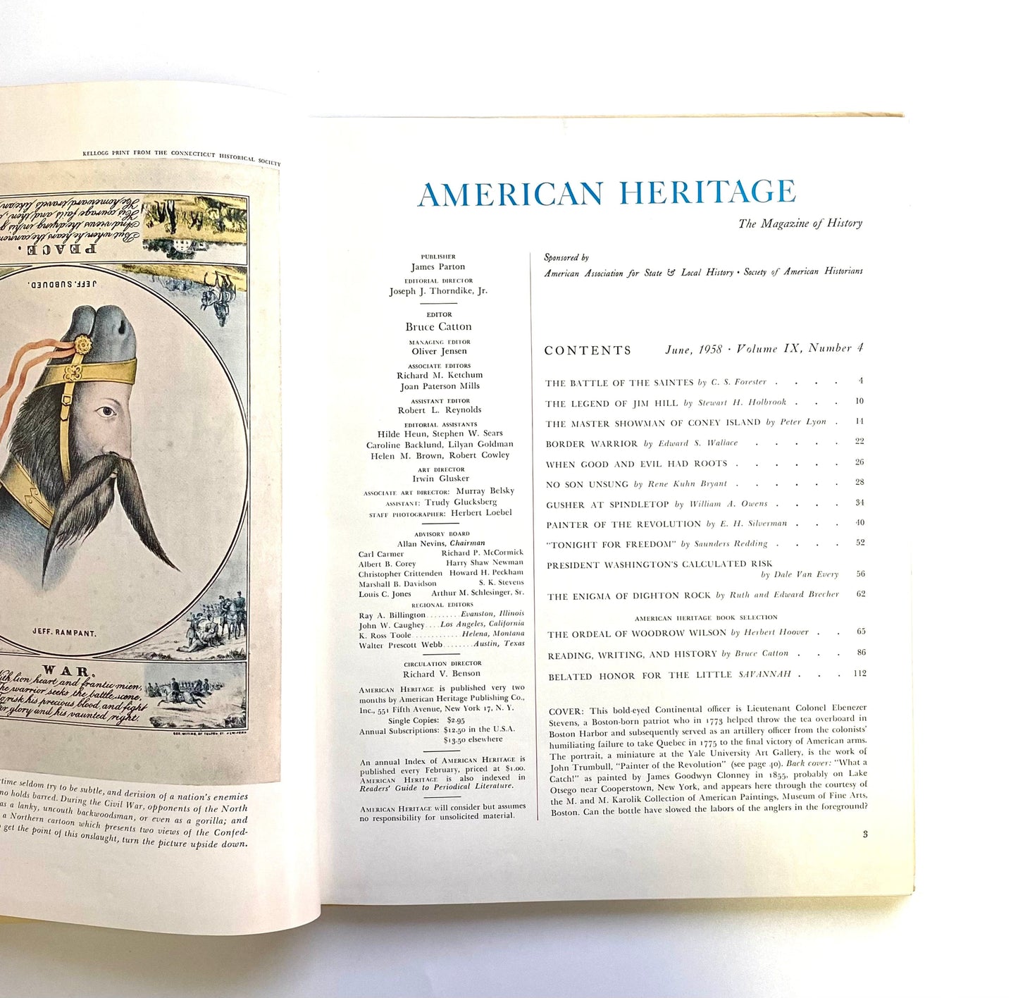 Vintage American Heritage Volume IX No 4 June 1958 Hardcover History Book