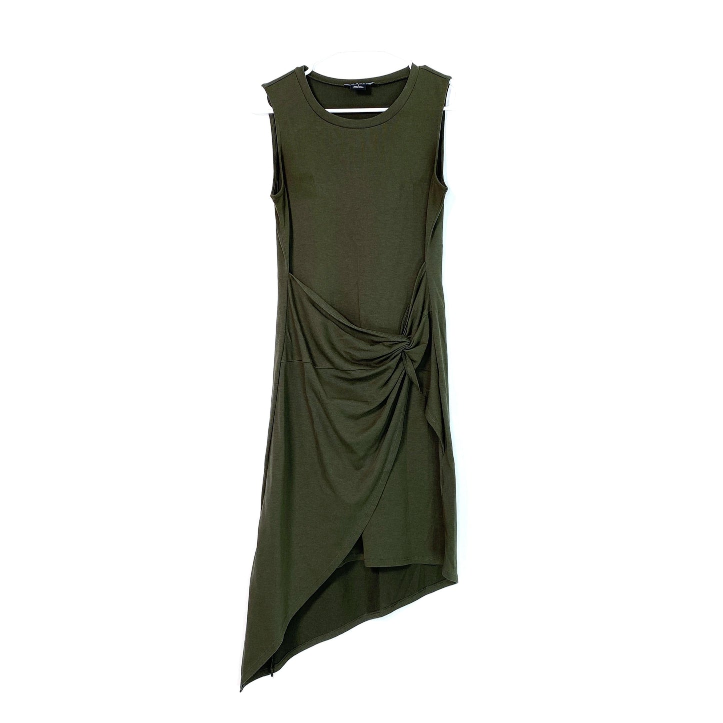 Trouvé Womens Size S Twist Front Dress Green Sleeveless Asymmetrical