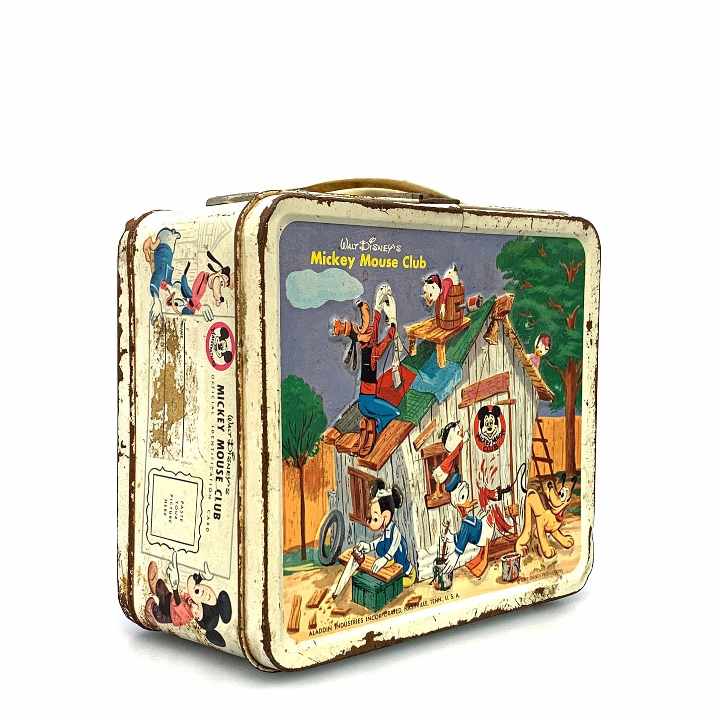 Vintage Aladdin Walt Disney’s Mickey Mouse Club Metal Lunch Box, 1963