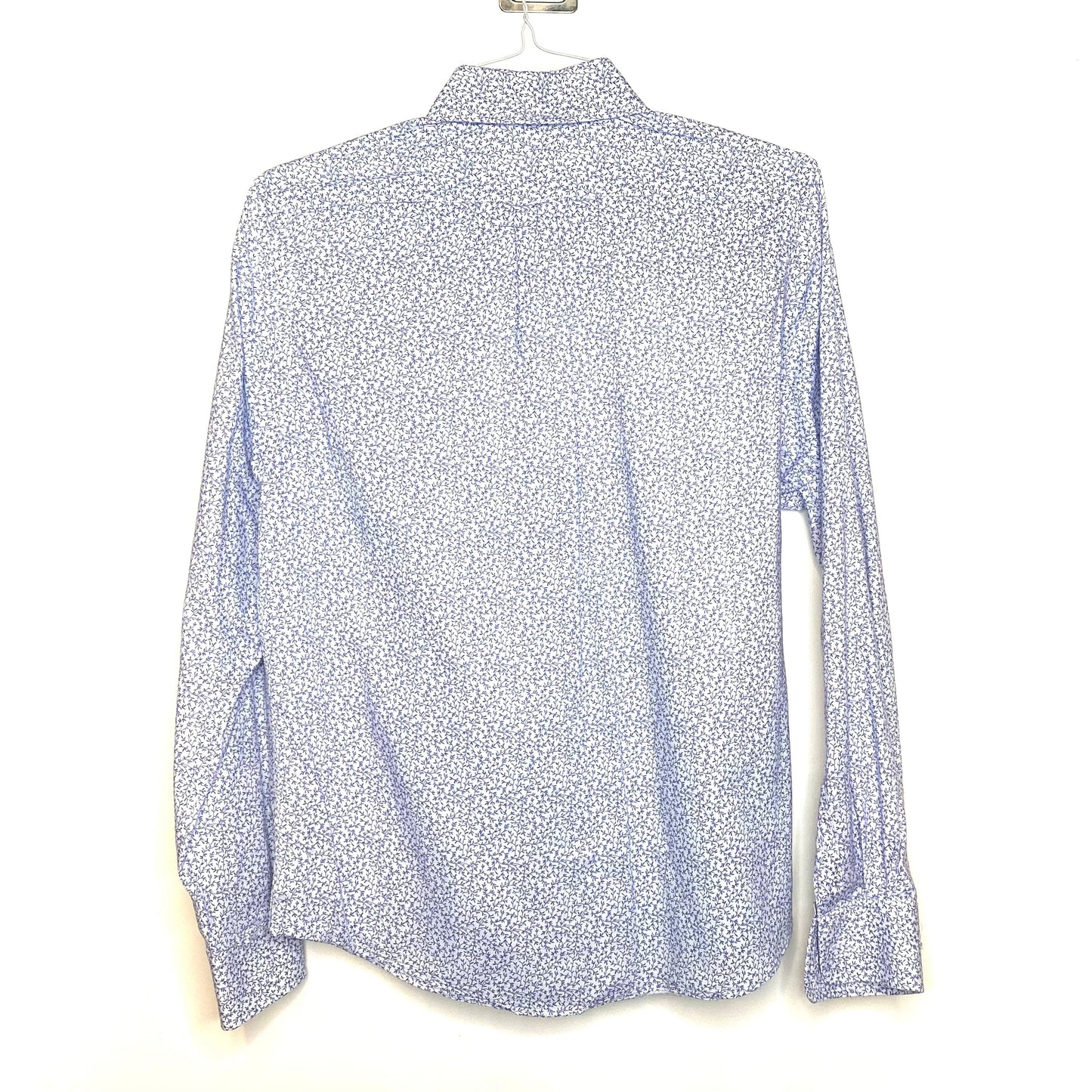 LAUREN Ralph Lauren Womens Size S Blue White Floral Shirt Button-Up L/s