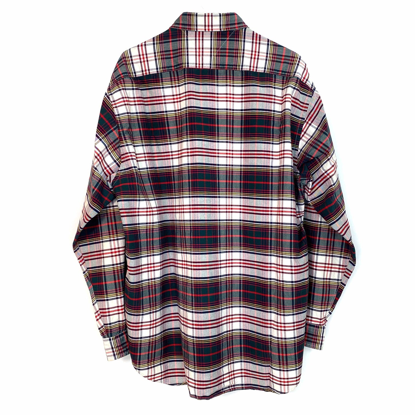 Tommy Hilfiger Mens Size L Multicolor Plaid Shirt Button-Up L/s