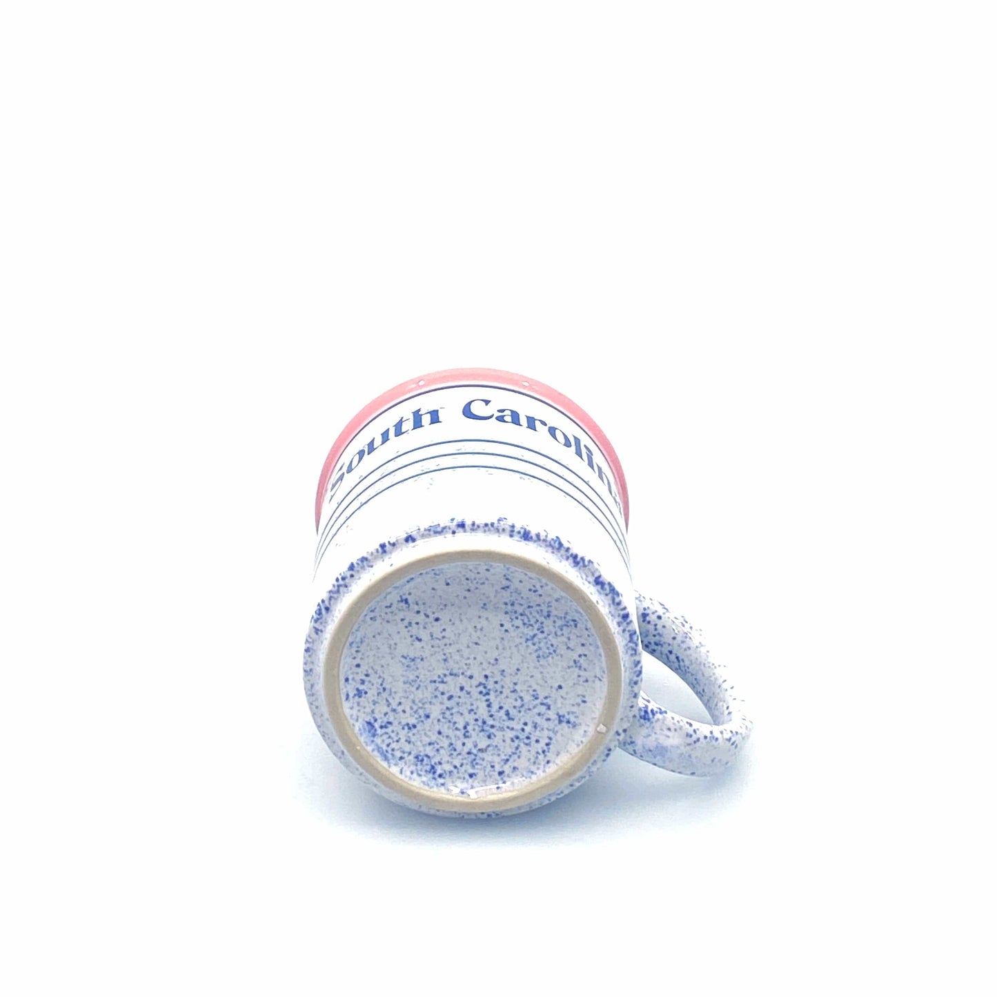 Travel Souvenir South Carolina Blue White Pink Stoneware Coffee Mug Cup