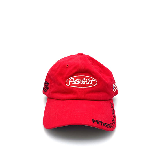 Peterbilt Mens Red Baseball Hat Adjustable - Midwest Group