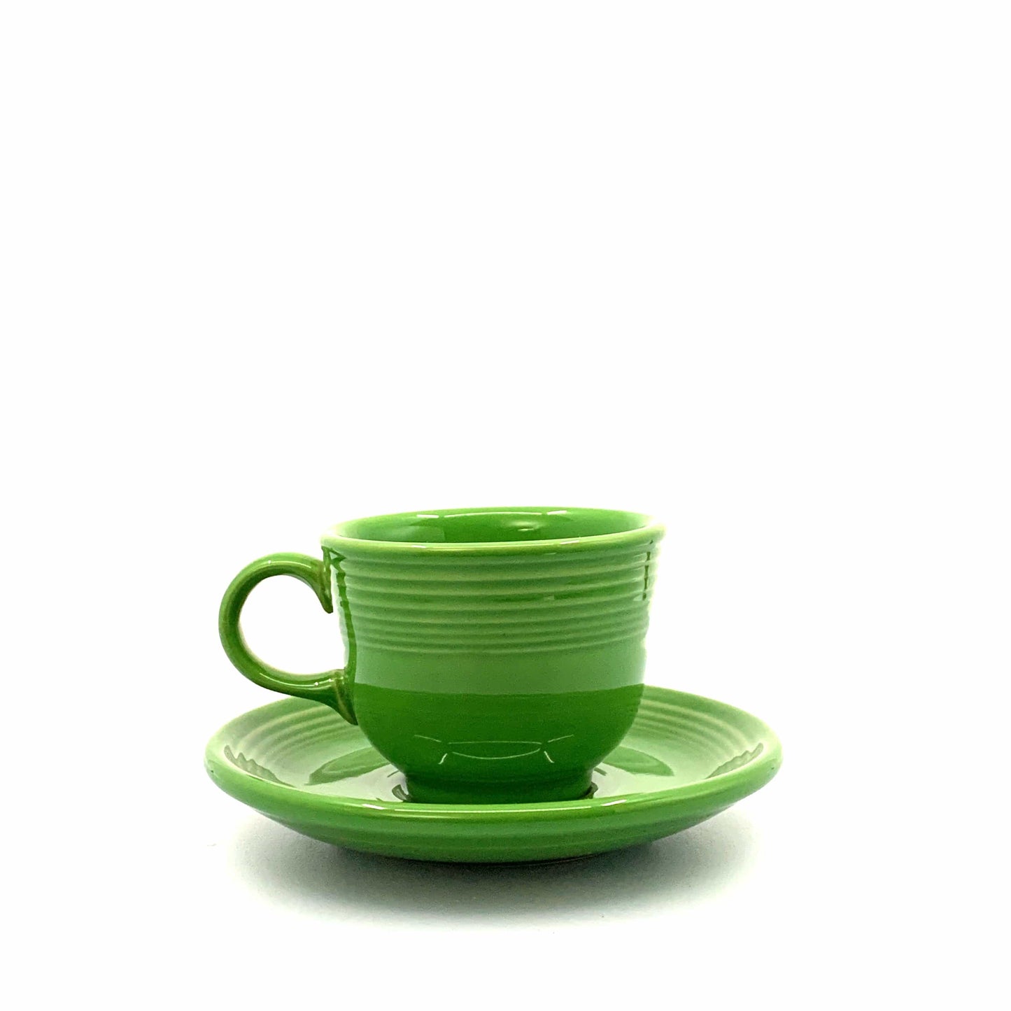 Fiesta Green Replacement Tea Coffee Cup and Saucer Set Homer Laughlin Co USA.