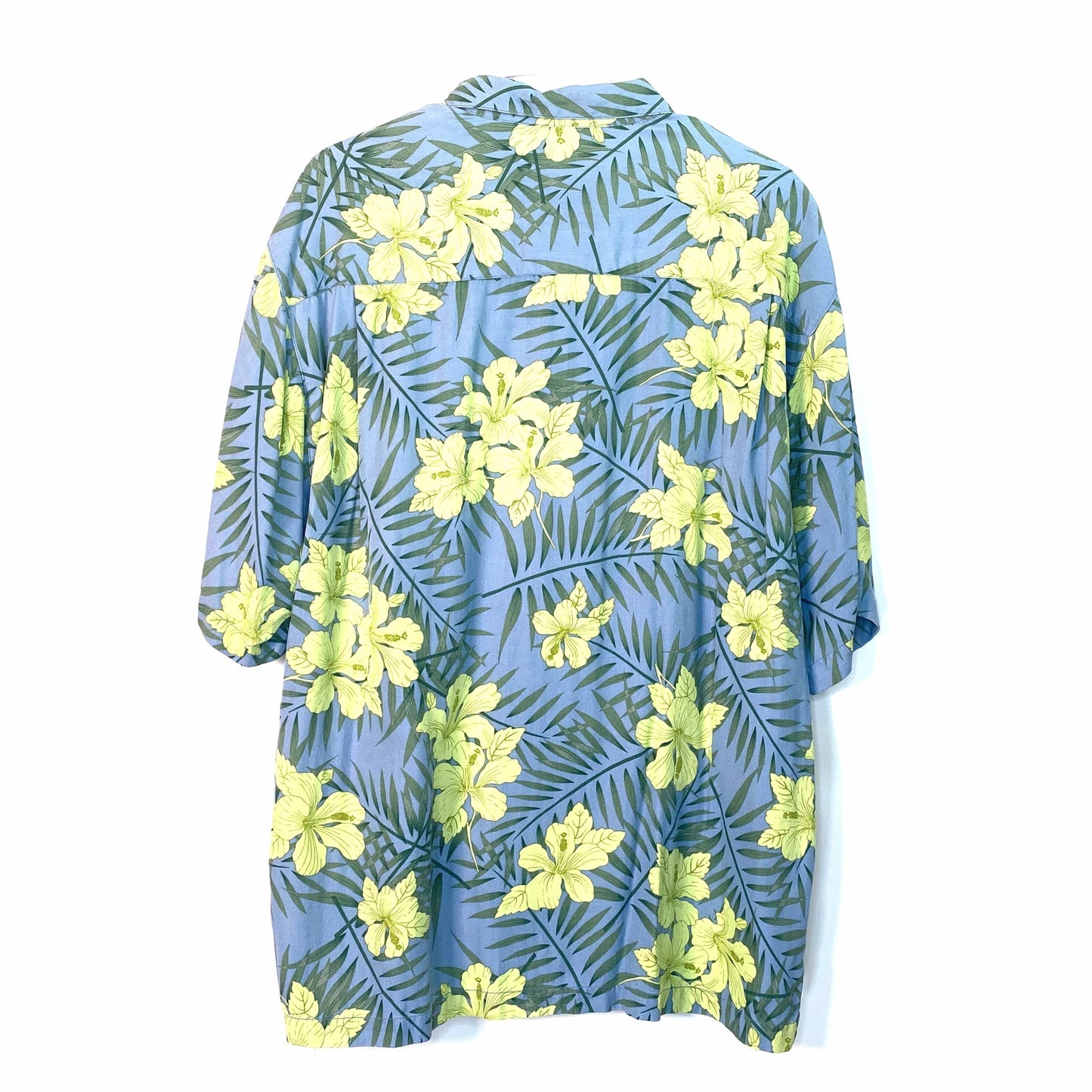 Tommy Bahama Mens Hawaiian Shirt Size L Blue Hawaiian Short Sleeve