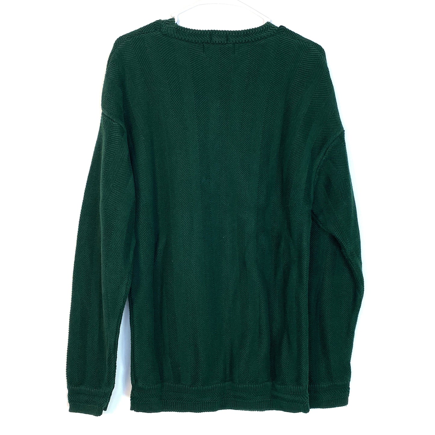 Chaps Ralph Lauren Mens Size M Green Pullover Knit Crewneck Sweater