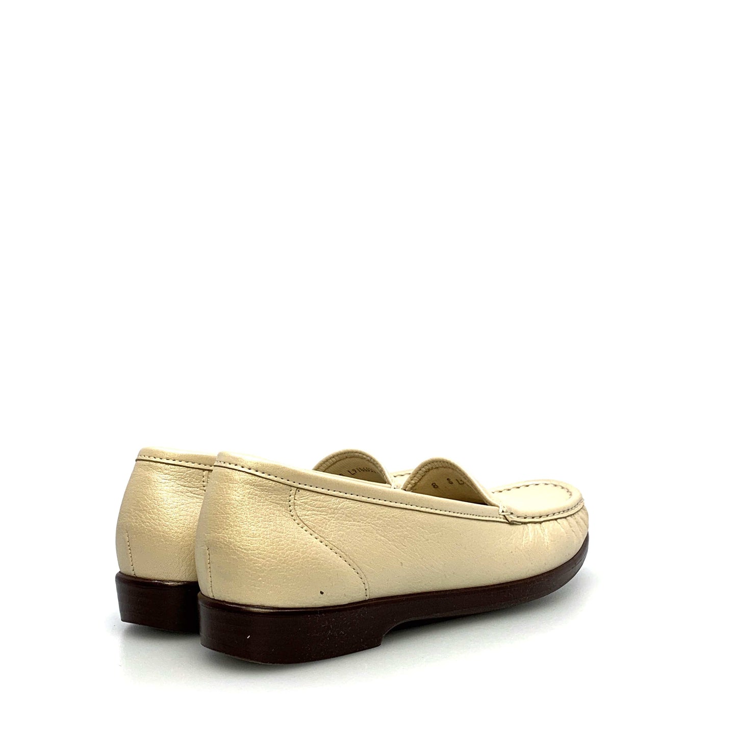 SAS Womens Size 8S Leather Loafers Ivory Shoes Tripad Comfort Walking