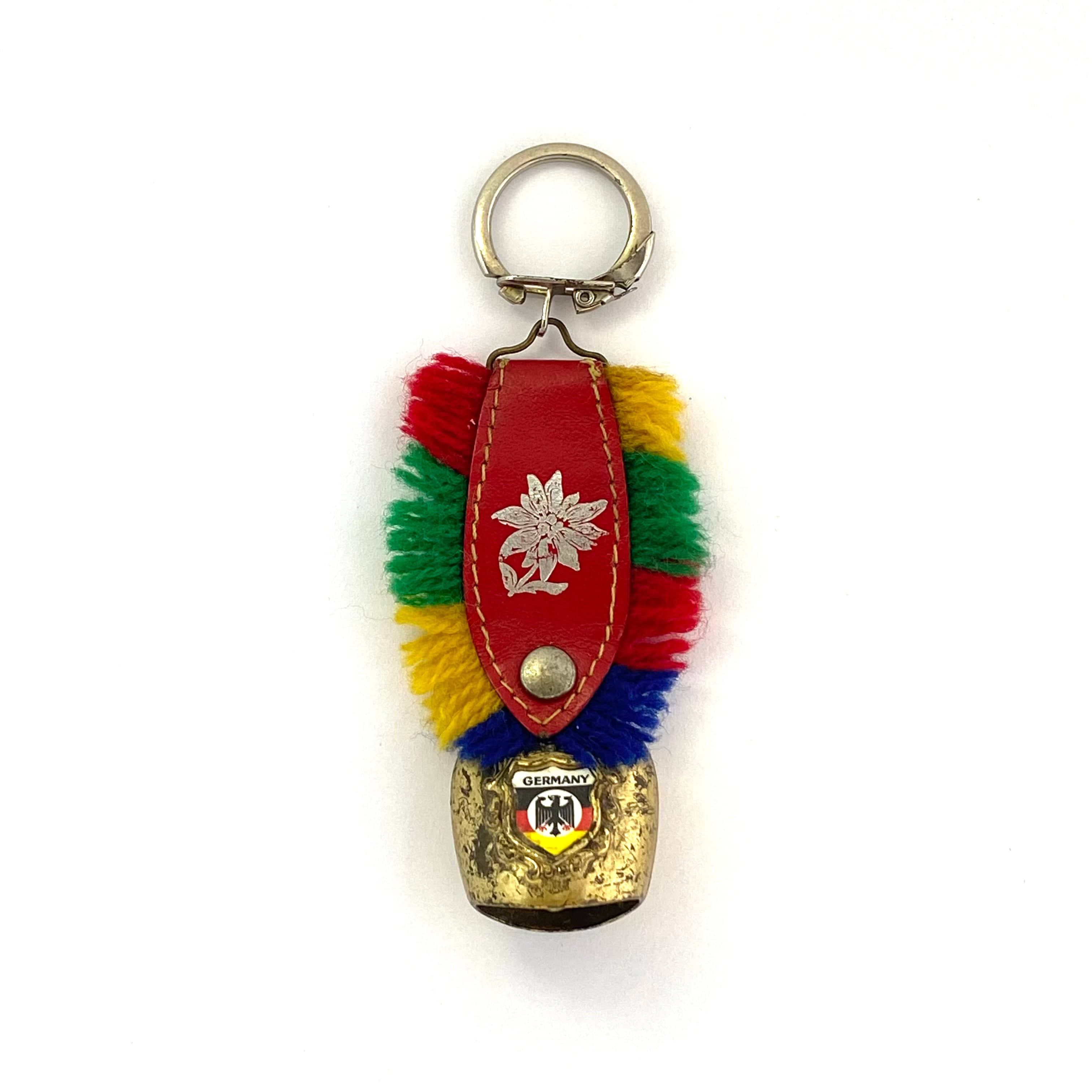 Cow Bell Key Chain Vintage Mini Brass Cow Bell Keychain - German Crest Souvenir Gift ...