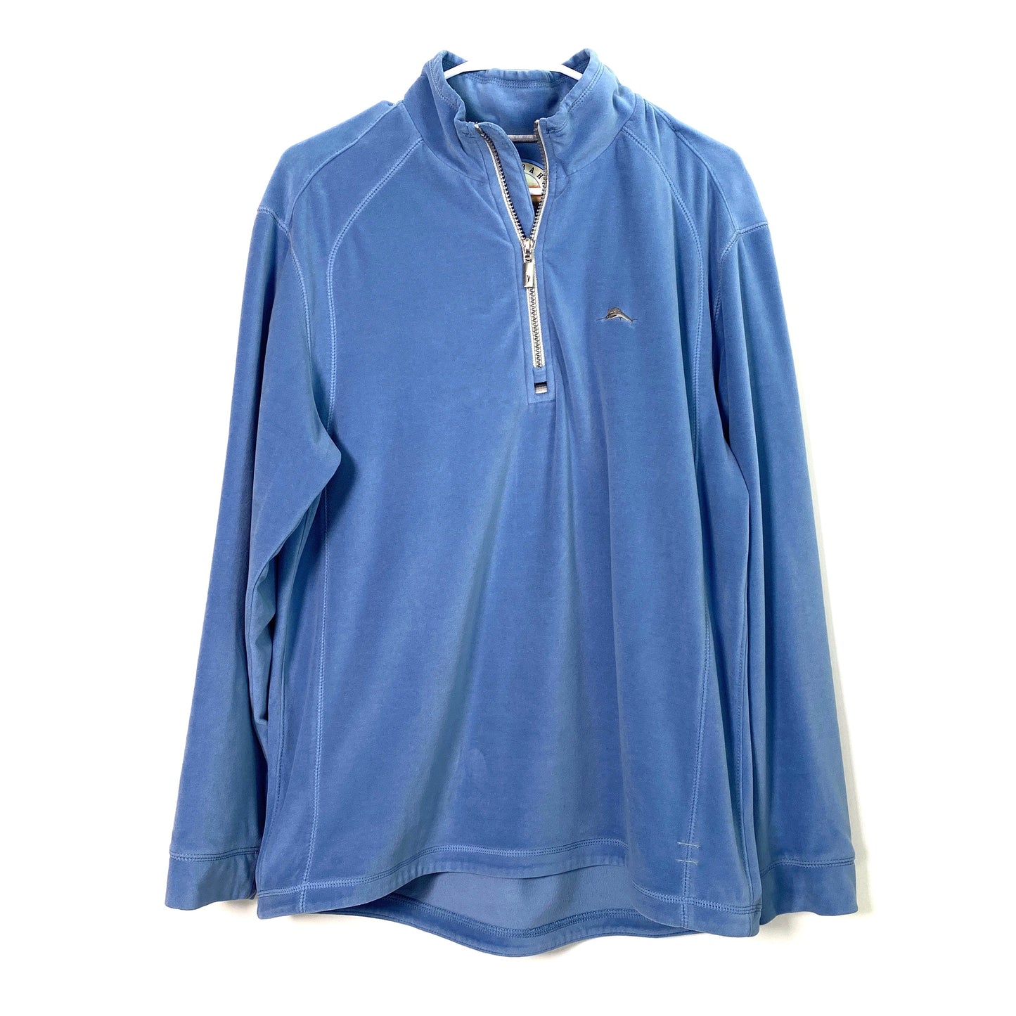 Tommy Bahama Mens 1/4 Zip Pullover Medium Paradise Tech Light Blue