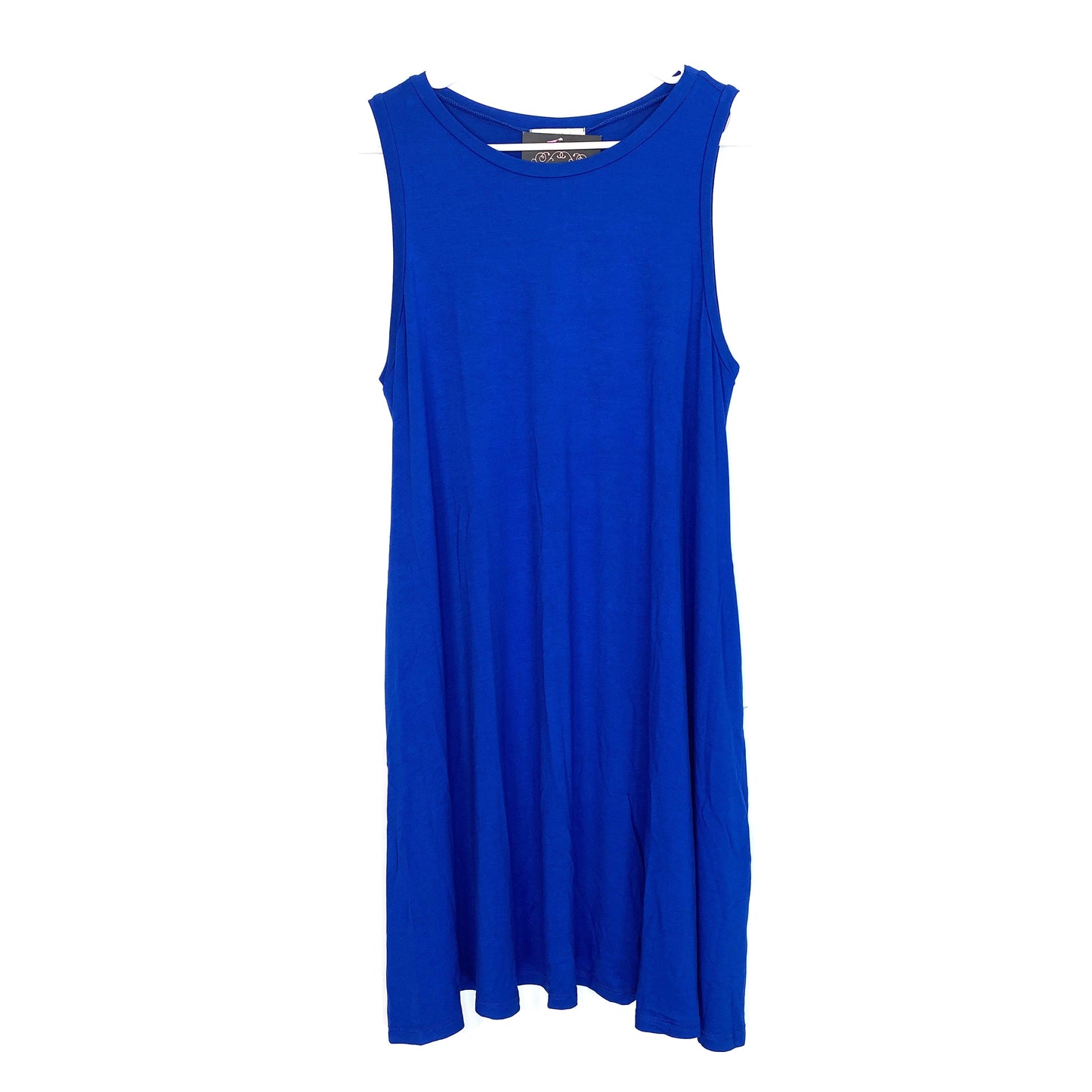 Reborn J Boutique Womens Blue Sleeveless Summer Sheath Dress