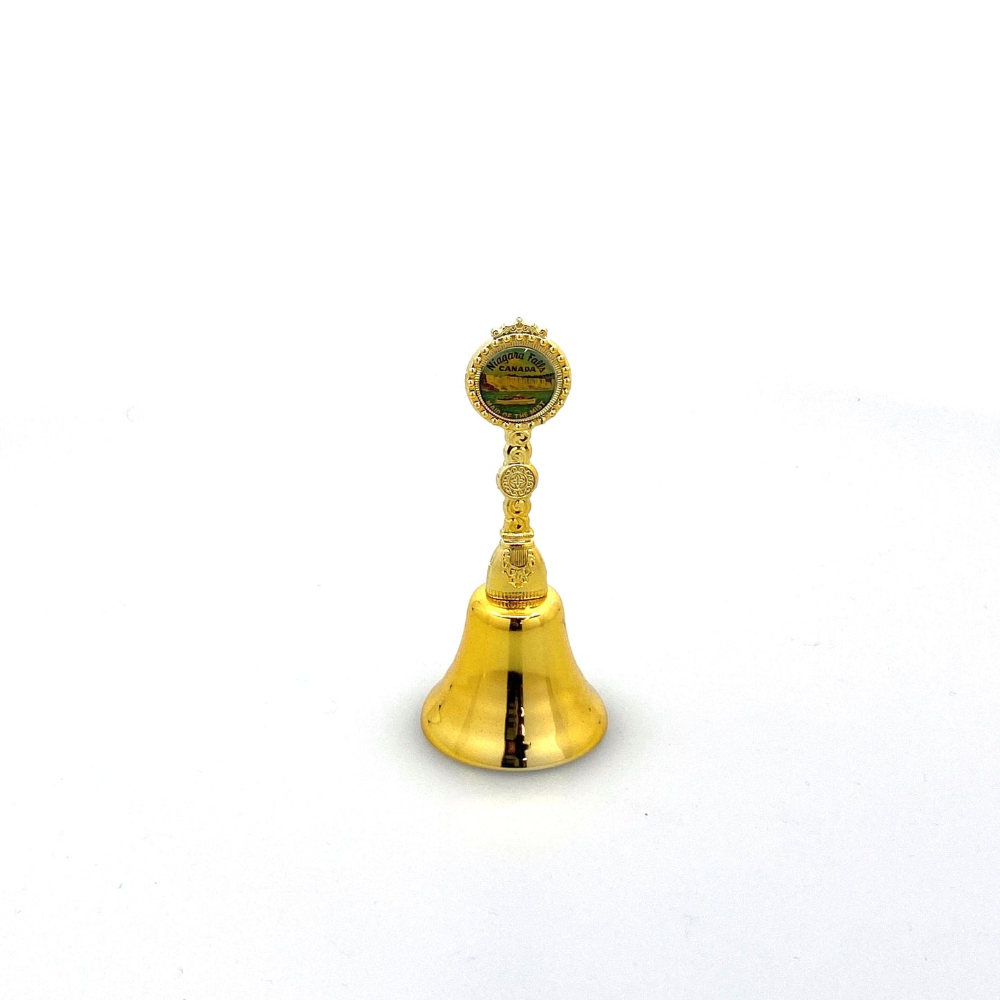 Vintage Hand Bell Travel Tourism Collectible Gold - Niagara Falls