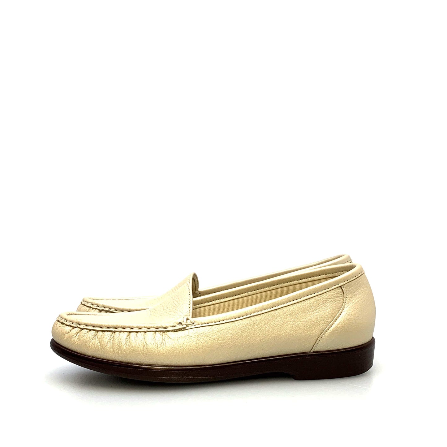 SAS Womens Size 8S Leather Loafers Ivory Shoes Tripad Comfort Walking