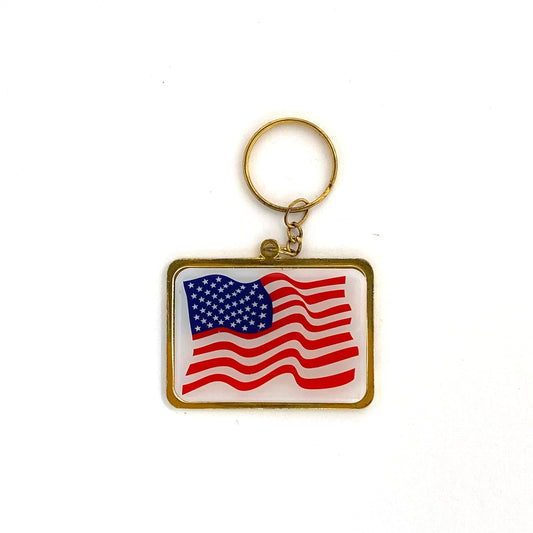 “VFW National Home for Children” American Flag Enamel Pendant Keychain Key Ring