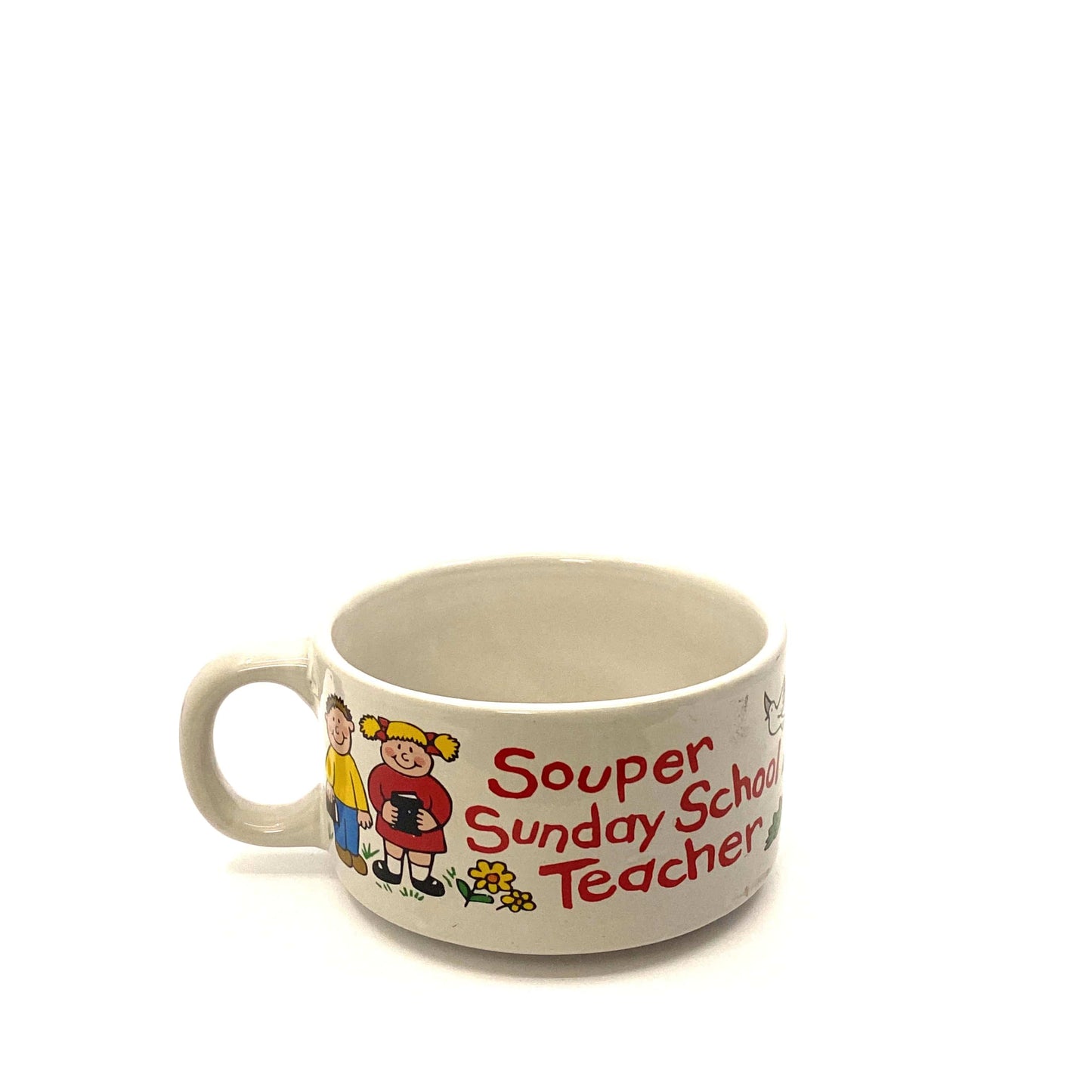 Souped Sunday School Teacher Coffee / Soup Mug White Ceramic