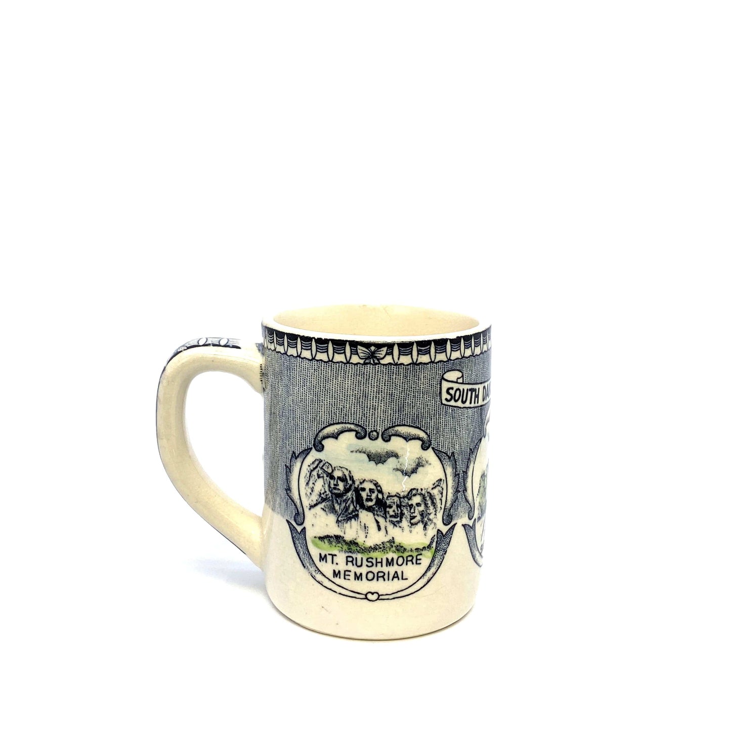 State of South Dakota Black Hills Travel Souvenir Coffee Cup 10 Fl Oz White