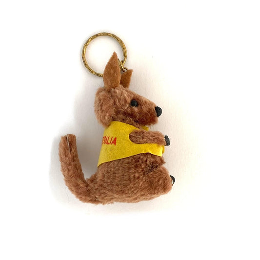 Vintage “I Love Australia” Koala Bear Grabbing Keychain Charm Key Ring Souvenir