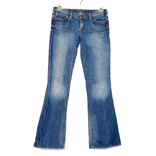 Silver Steel Womens Size 30/33 Boot Denim Blue Jeans