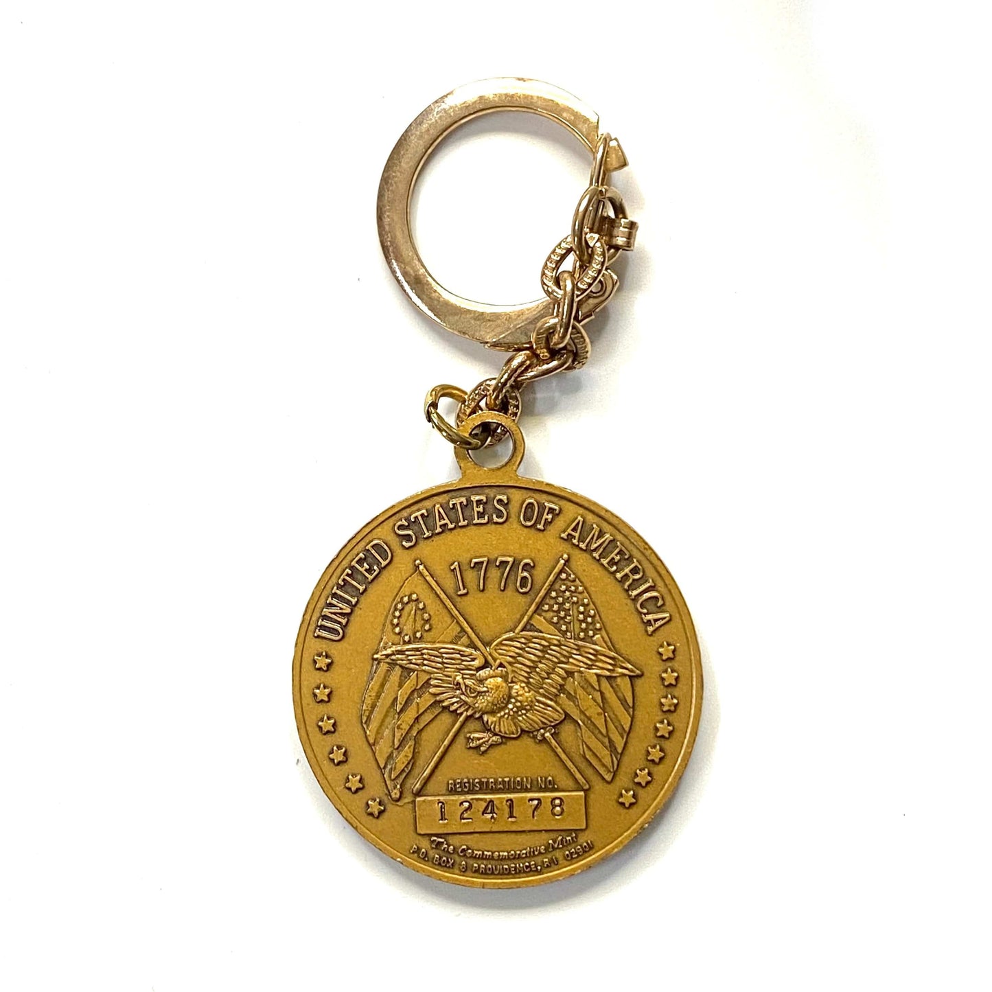 Vintage US Bicentennial 1776-1976 "Spirit of '76" Medallion Collectible Keychain Key Ring