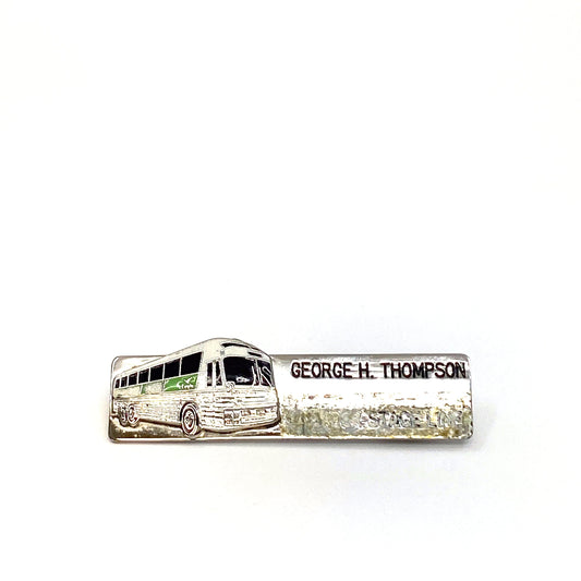 Vintage 1980’s Eagle Stage Lines Bus Drivers Lapel Pin - “George Thompson”