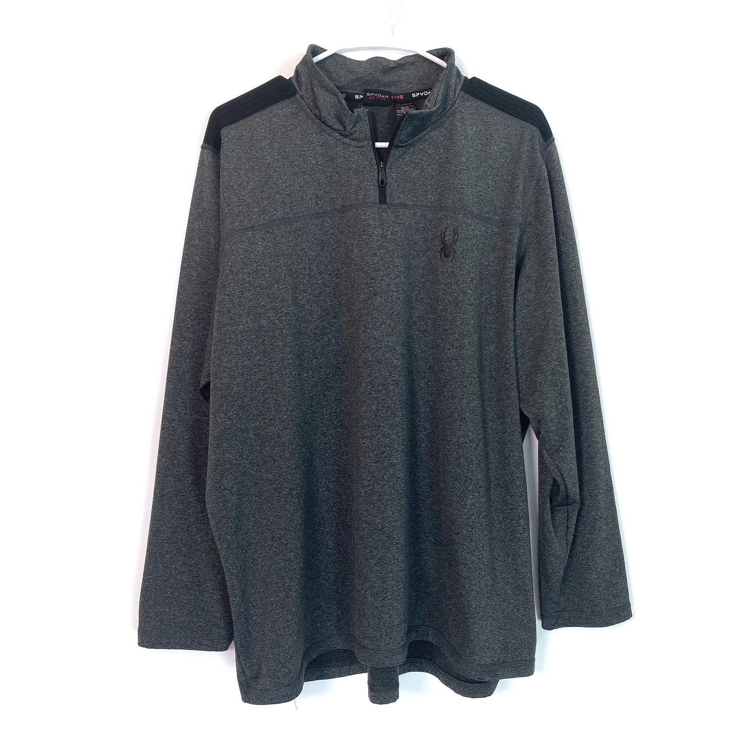 Spyder Mens XL Gray ¼ Zip Pullover Sweatshirt L/s