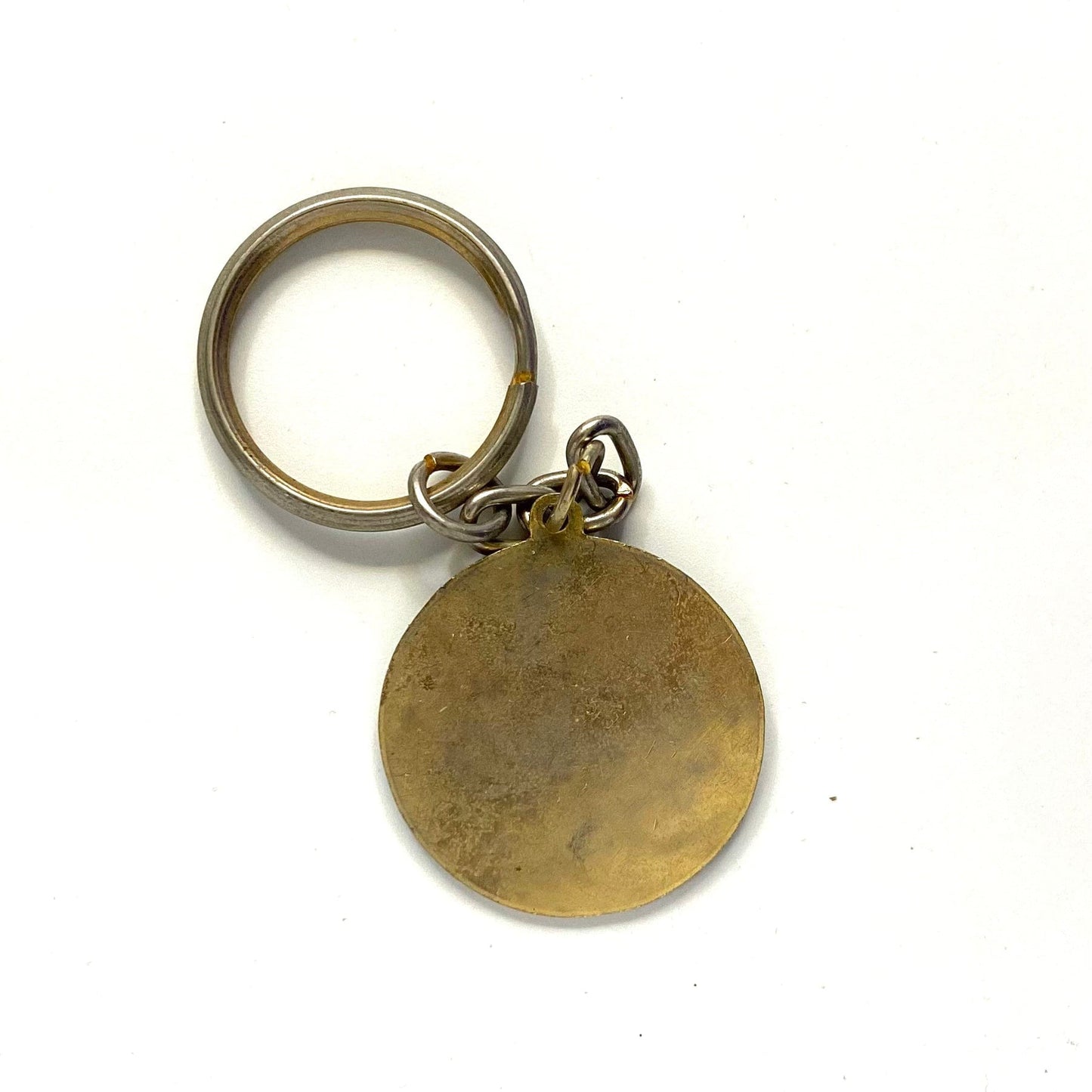 Vintage United States Navy Crest Souvenir Keychain Key Ring Metal Round Multicolor
