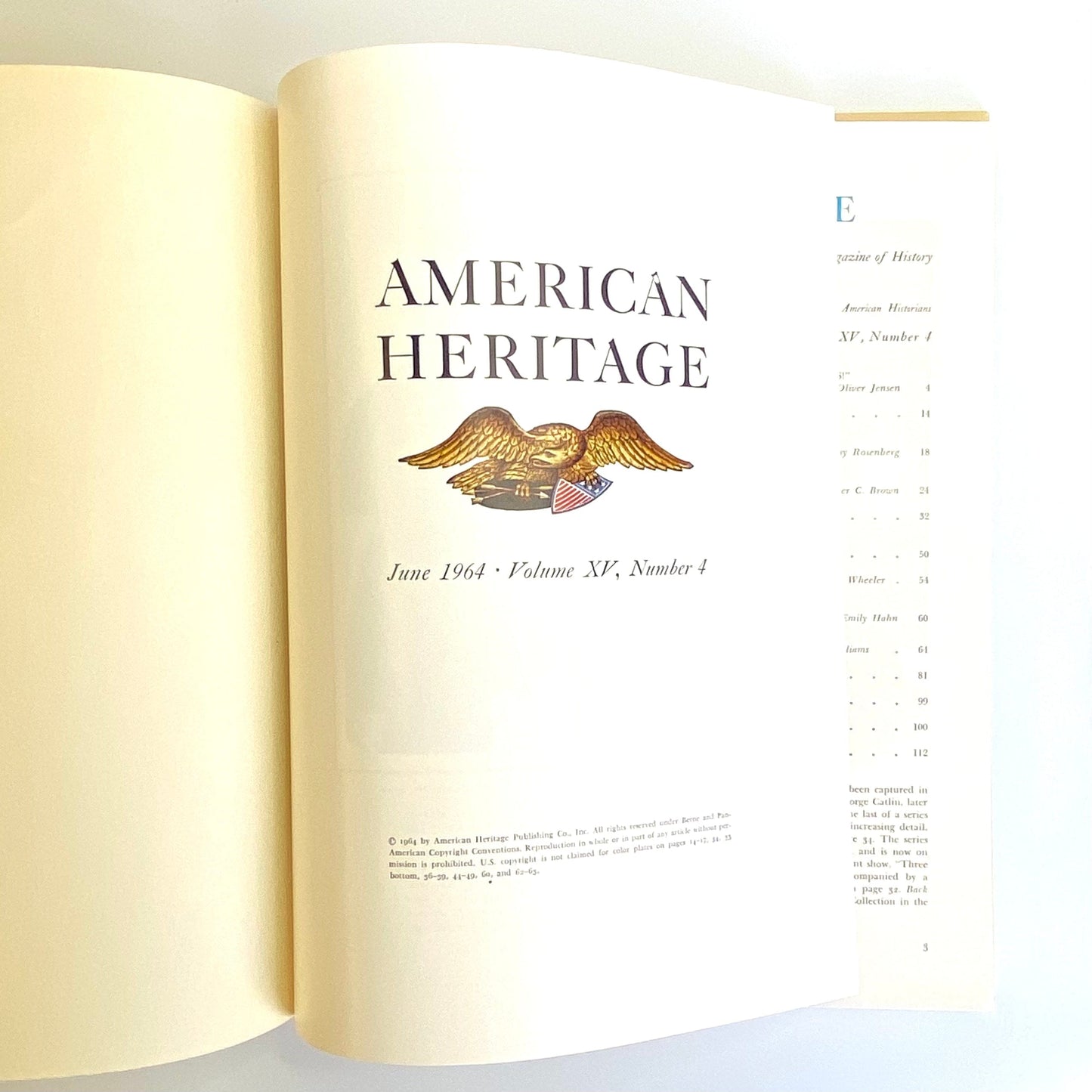 Vintage American Heritage June 1964 • Volume XV, Number 4 Hardcover History Book