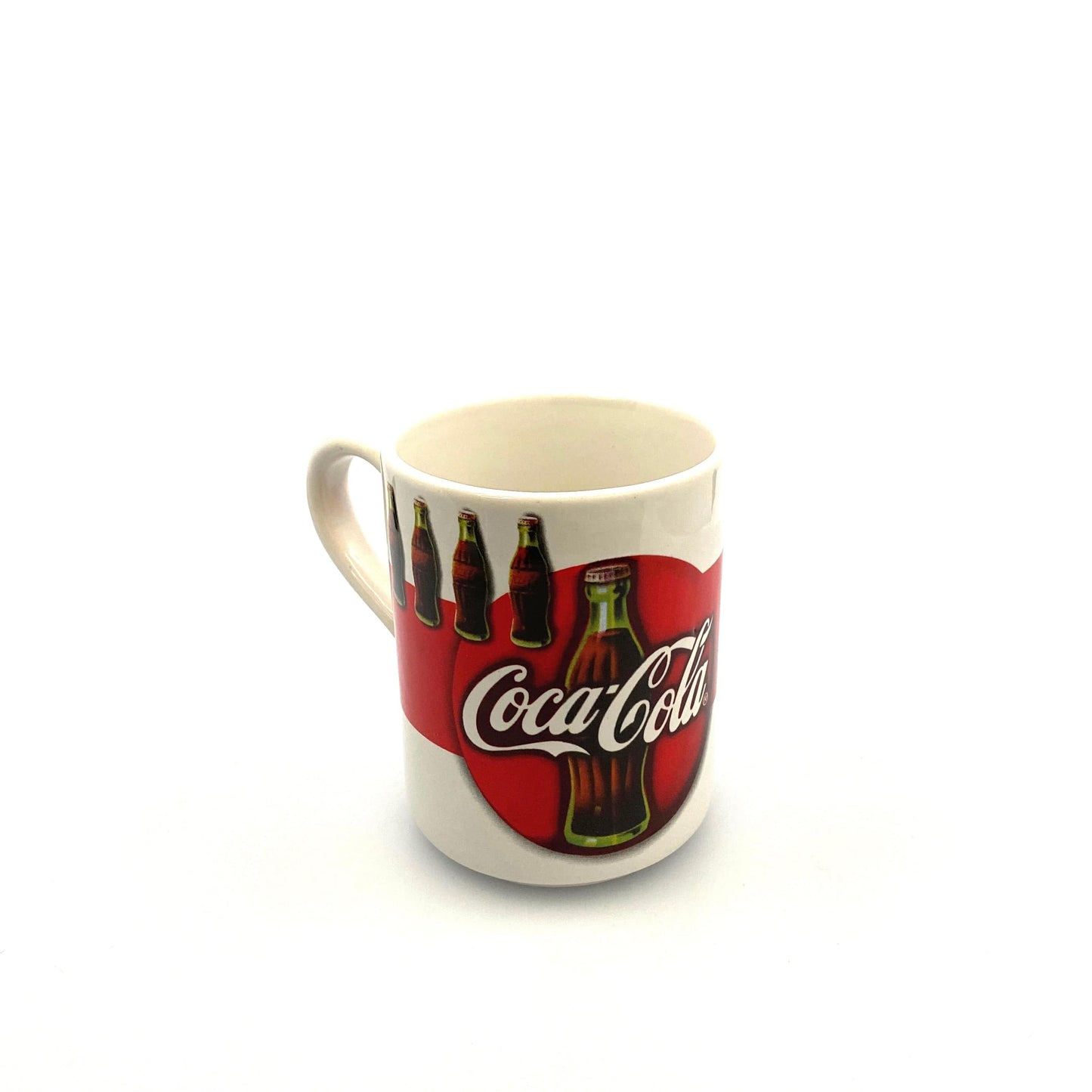 Coca-Cola Large Logo Red White Ceramic Coffee Cup Mug 1997