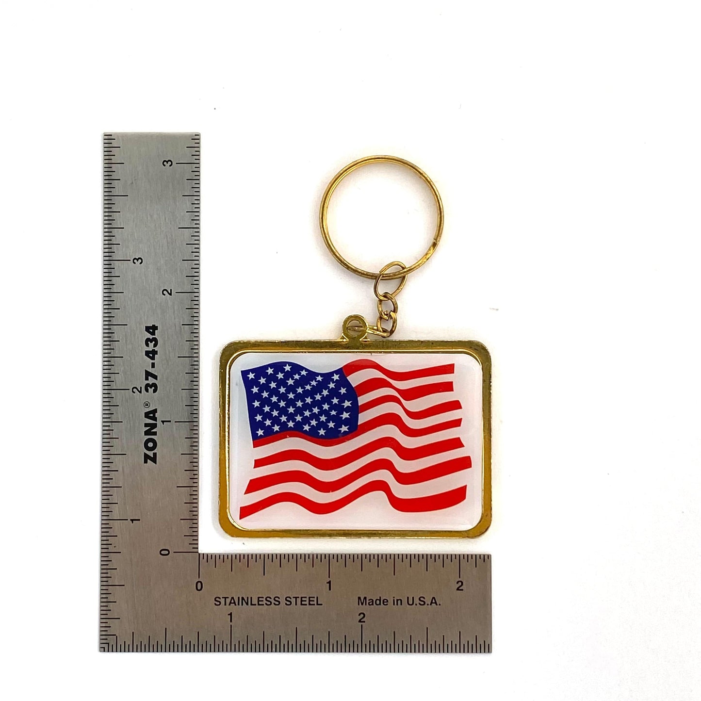 “VFW National Home for Children” American Flag Enamel Pendant Keychain Key Ring