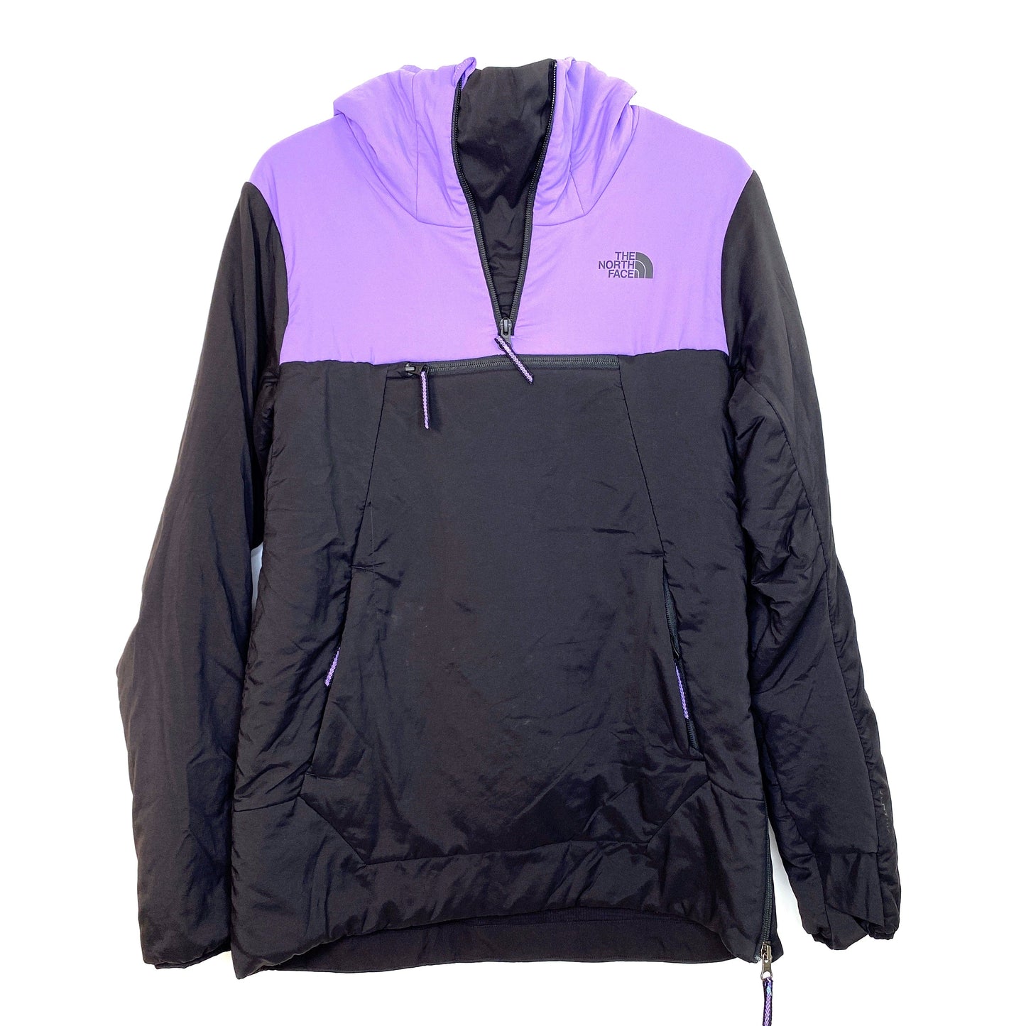 The North Face Womens Size M Purple Black “Vinny Ventrix” Pullover Hooded Fleece Jacket L/s