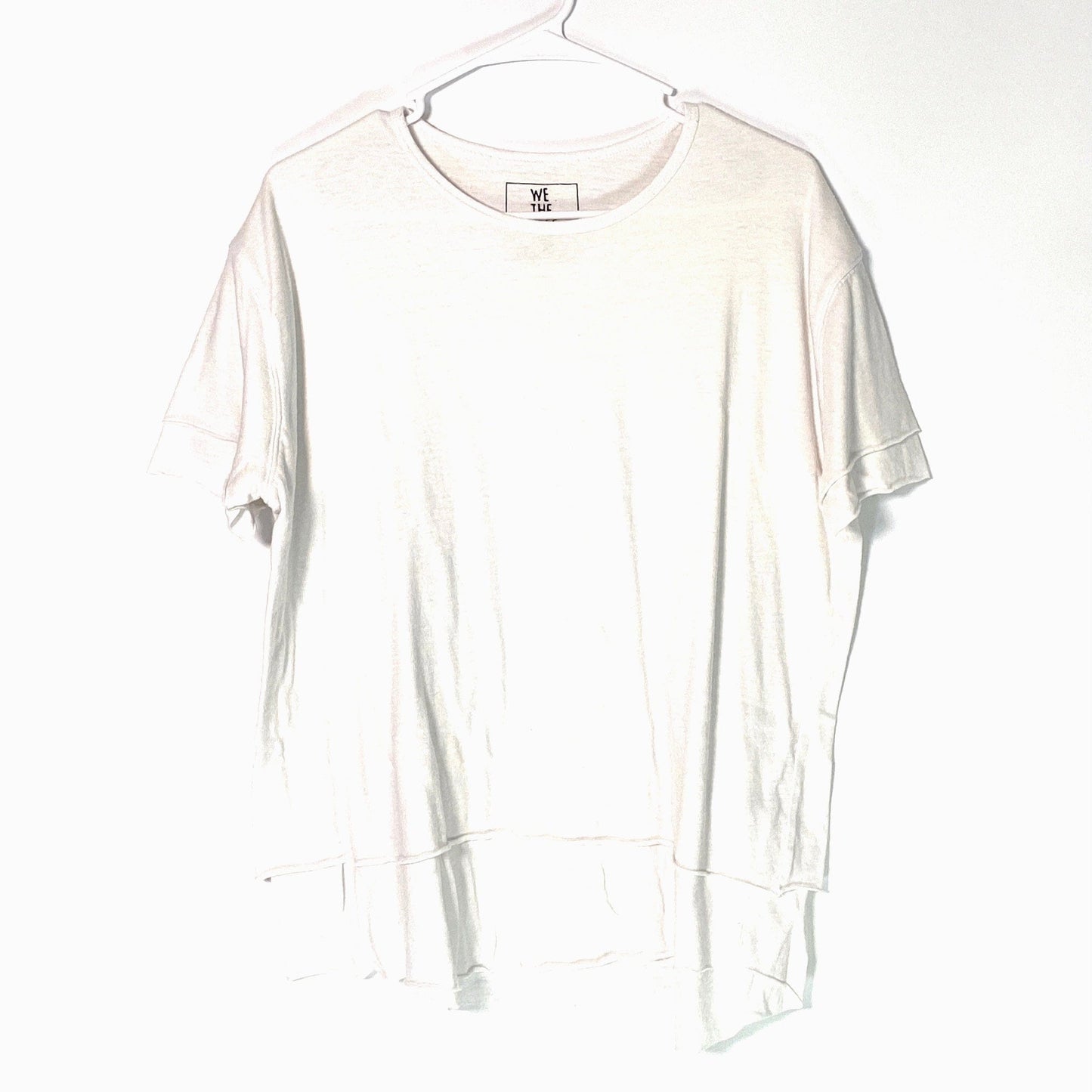 We The Free People Womens Size XS White T-Shirt Cloud 9 Layered White