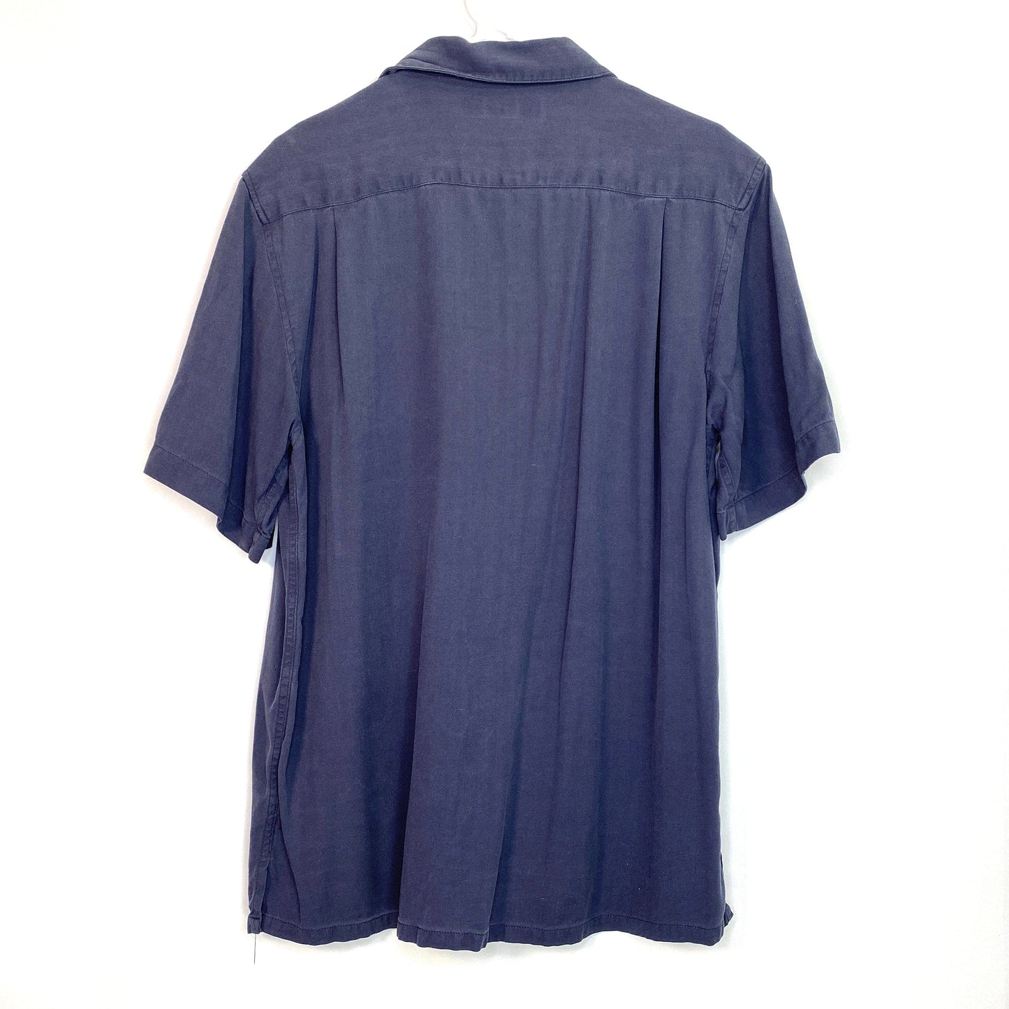 Tommy Bahama Mens Hawaiian Shirt Size M Dark Blue Button-Up S/s