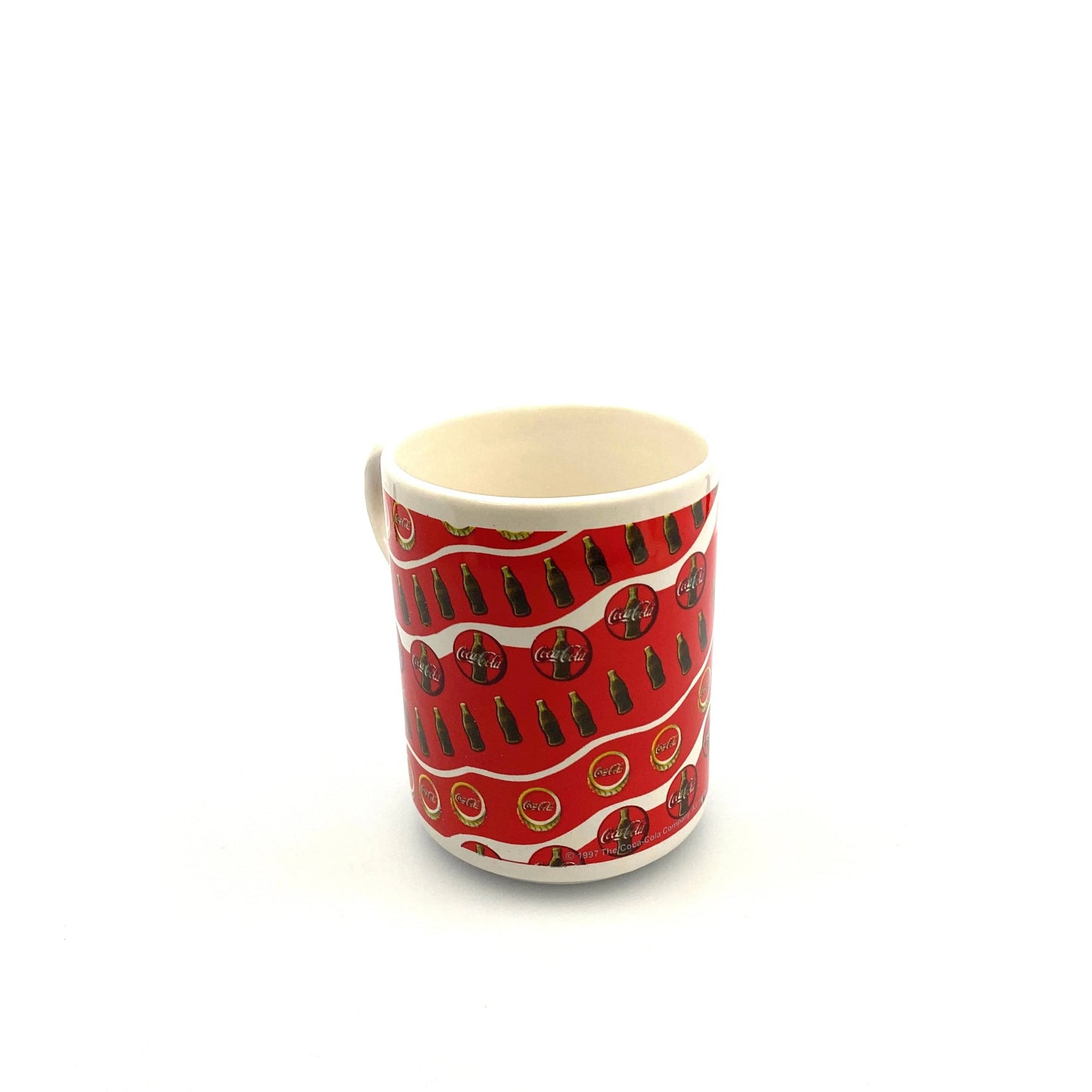 Coca-Cola Logo Red White Ceramic Coffee Cup Mug 1997