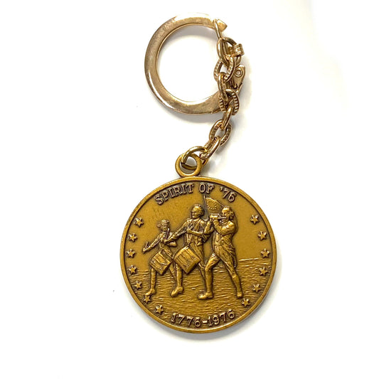 Vintage US Bicentennial 1776-1976 "Spirit of '76" Medallion Collectible Keychain Key Ring