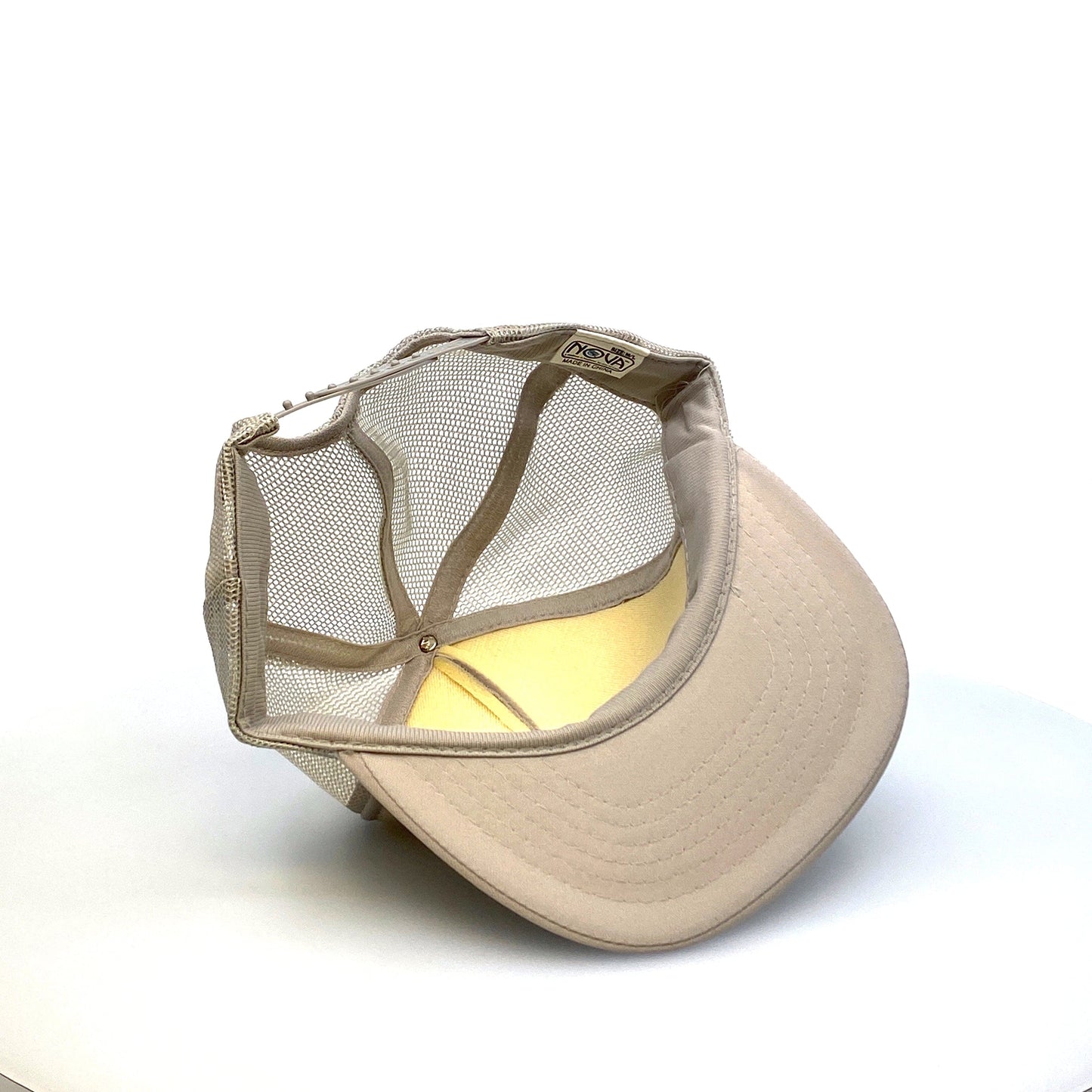 Vintage Nova MIDWEST HYDRAULIC Beige Foam Mesh Trucker Hat SnapBack OS