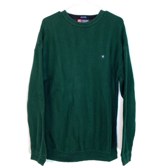 Cozy Ralph Lauren Chaps Green Pullover Knit Sweater - Men's Size M